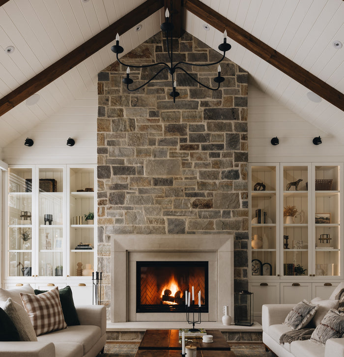 foyer en pierre naturelle du Québec