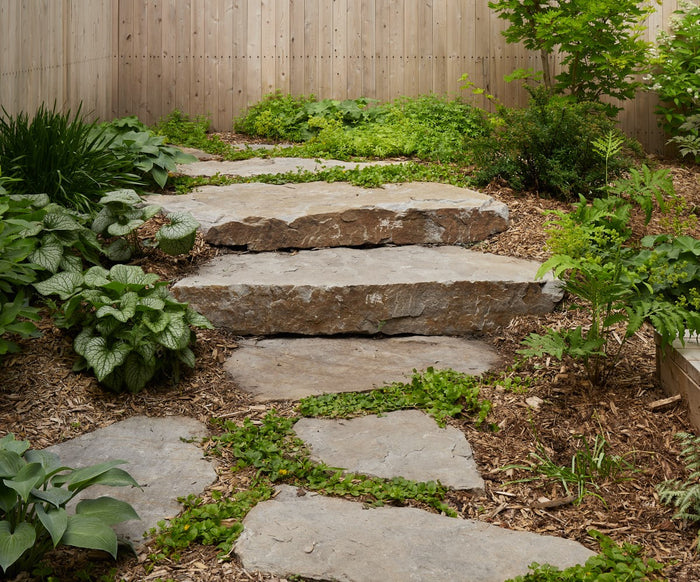 pas de jardin marche pierre naturelle